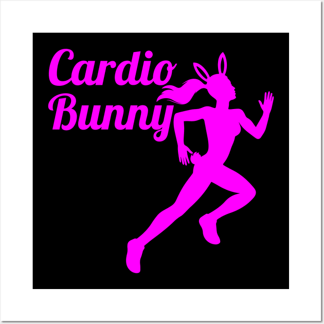 Cardio Bunny - Running Gym Workout Fitness Wall Art by fromherotozero